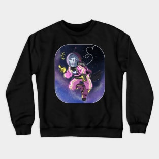 Astronaut Spamton: Pink Crewneck Sweatshirt